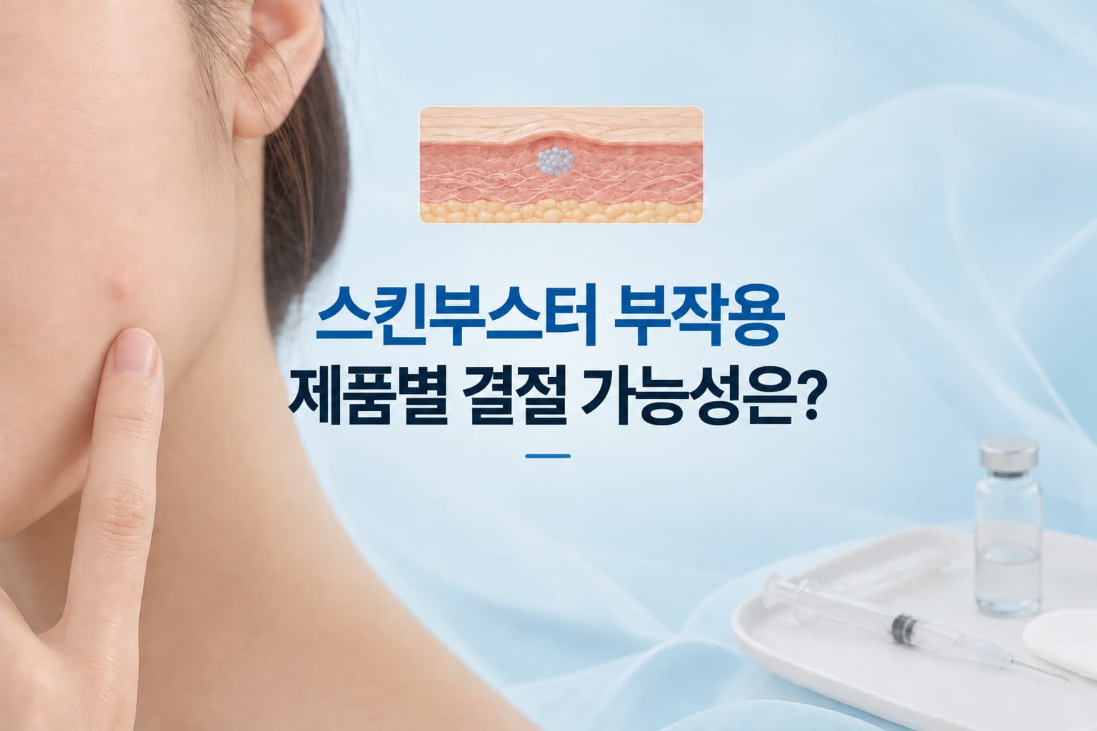 스킨부스터 부작용과 제품별 결절 발생 가능성을 설명한 컨텐츠 썸네일